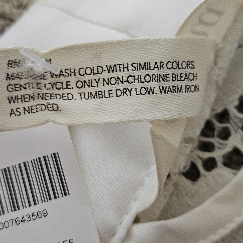 Soma Robe All Over Lace Size L/XL Ivory Satin Details Attached Belt - Picture 16 of 16